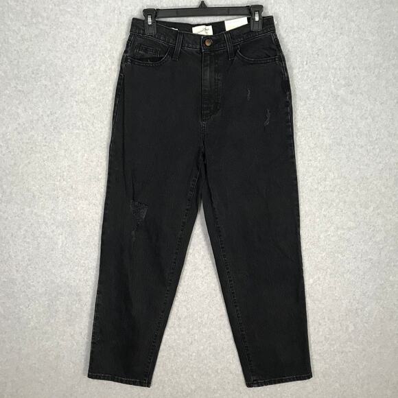 Universal Thread Jeans Womens 6 Black Straight Baggy Loose 90s Grunge Skater Y2K - Picture 2 of 14